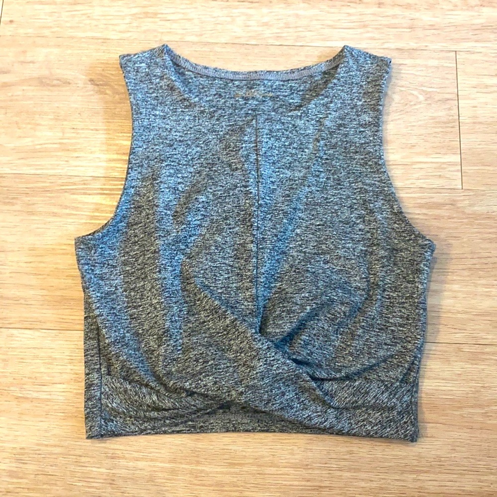 Joah Brown High Neck Crop Top